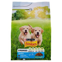 PURINA FRISKIES Cane Crocchette Junior con Pollo e l'aggiunta di Latte e Verdure