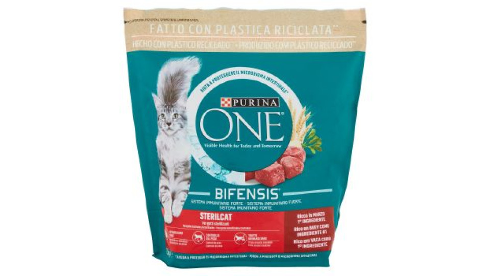 PURINA ONE BIFENSIS Gatto Crocchette Sterilcat Ricco in Manzo e Frumento Sacco