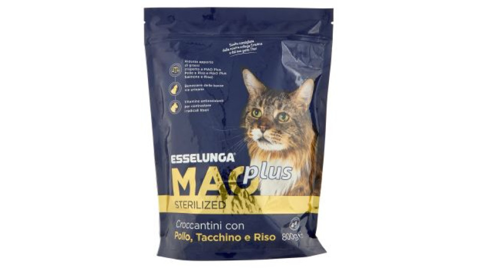 Esselunga Mao, Plus Sterilized croccantini con pollo tacchino e riso