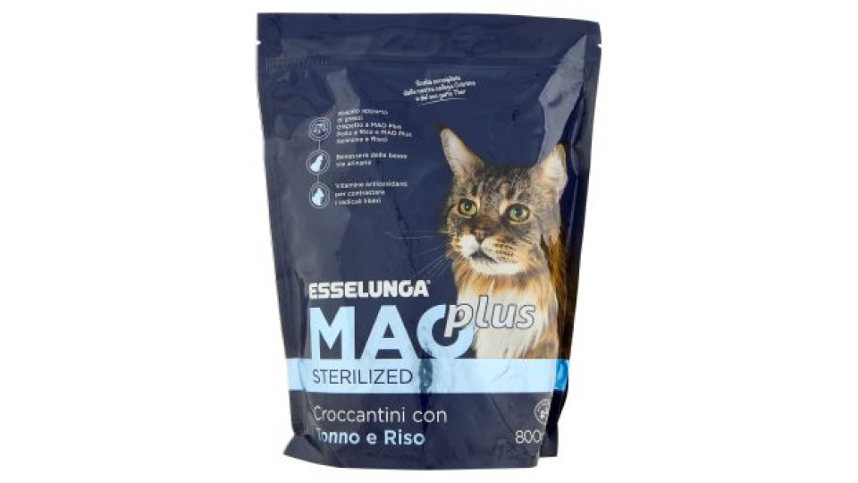 Esselunga Mao, Plus Sterilized croccantini con tonno e riso