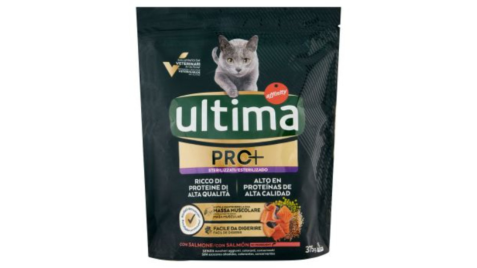 ultima Cat Pro+ Sterilizzati con Salmone 375 g