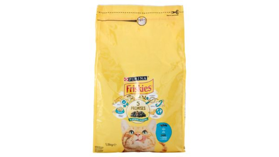 Purina, gatto Friskies crocchette Adult con tonno e verdure aggiunte