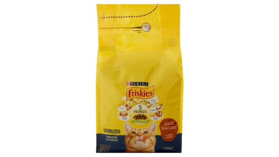 PURINA FRISKIES Gatto Crocchette Sterilizzati con Tacchino e Verdure
