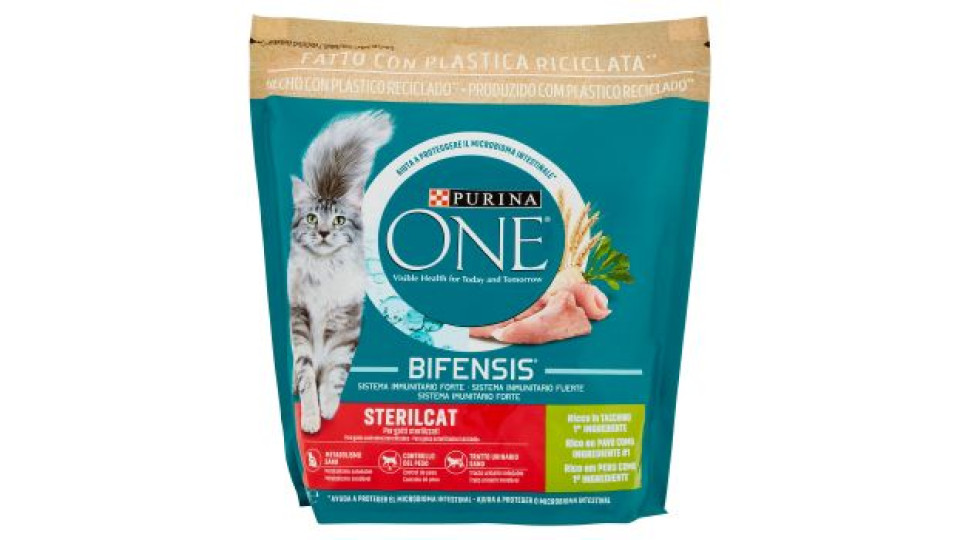 PURINA ONE BIFENSIS Gatto Crocchette STERILCAT Ricco in Tacchino e Frumento Sacco
