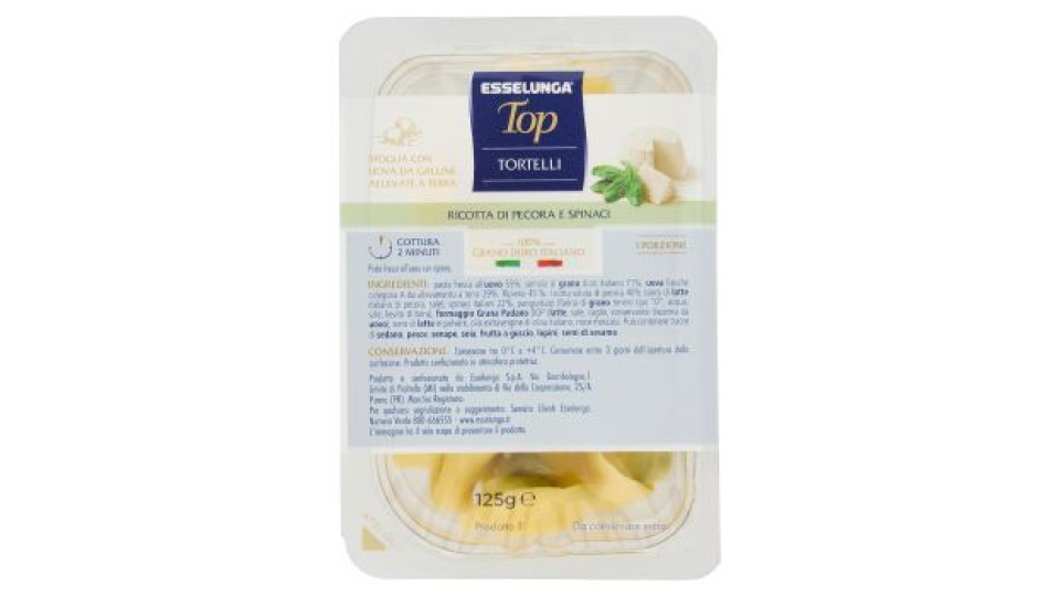 Esselunga Top, Tortelli ricotta e spinaci