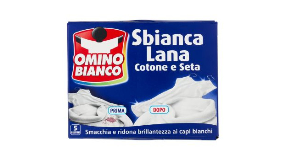 Omino Bianco Sbianca lana cotone e seta