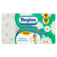 Regina - Carta Igienica Cartacamomilla - 3 confezioni da 4 rotoli [12 rotoli]