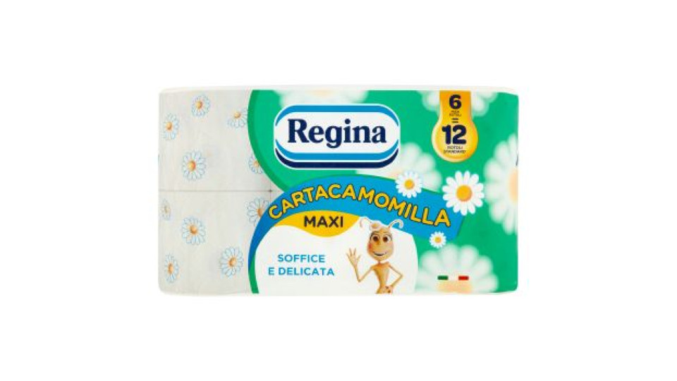Regina - Carta Igienica Cartacamomilla - 3 confezioni da 4 rotoli [12 rotoli]