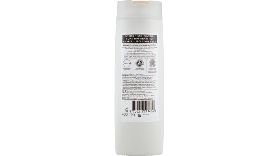 Pantene Pro-V 3in1 Shampoo+Balsamo+Trattamento Lisci Effetto Seta