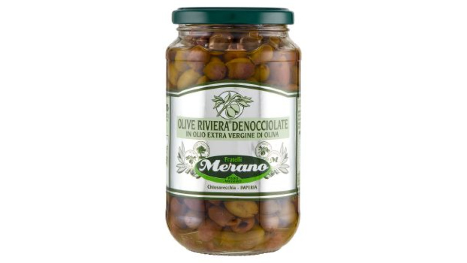 Fratelli Merano, olive riviera denocciolate in olio extra vergine di oliva 100% italiano