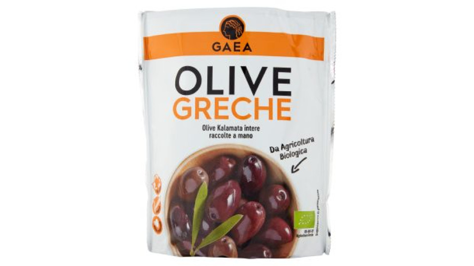 Gaea Olive Greche da Agricoltura Biologica Olive Kalamata Intere Raccolte a Mano
