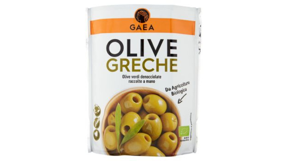 Gaea Olive Greche da Agricoltura Biologica Olive Verdi Denocciolate Raccolte a Mano