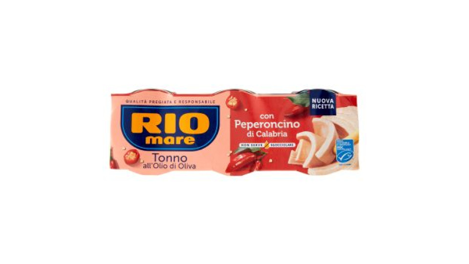 Rio Mare, tonno all'olio di oliva con peperoncino conf. 3x80 g +