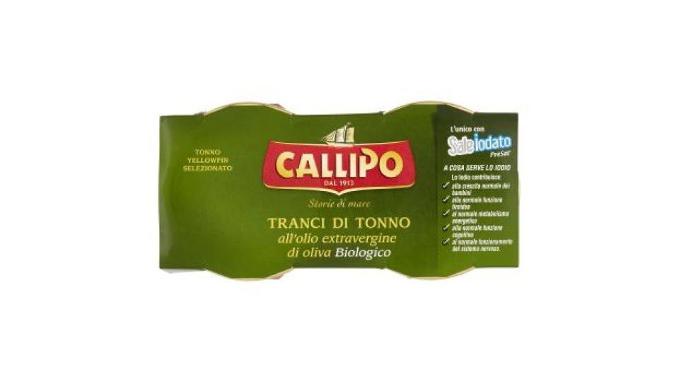 Callipo, tranci di tonno all'olio extravergine di oliva biologico