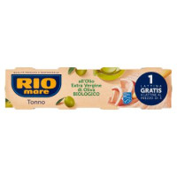 Rio Mare, Linea bio tonno con olio extra vergine di oliva biologico conf. 3x65 g +