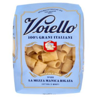 Voiello Pasta La Mezza Manica Rigata Integrale N°122 grano Aureo 100% italianoTrafilata bronzo 500g