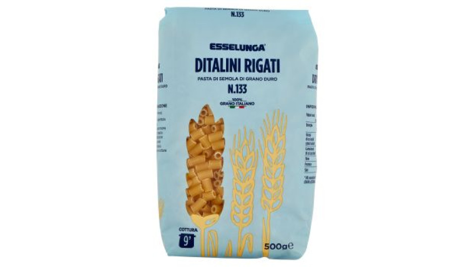 Esselunga, Ditalini Rigati n. 133 pasta di semola di grano duro