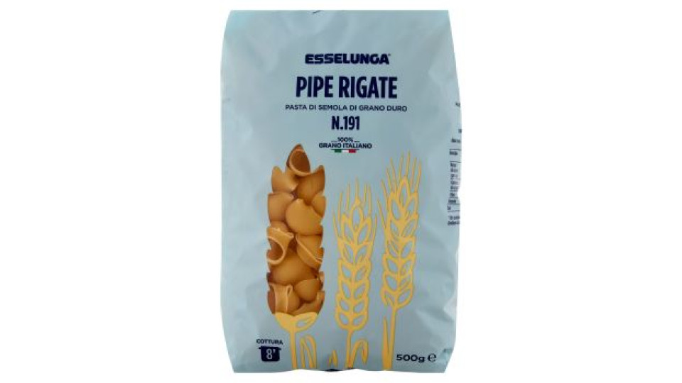 Esselunga, Pipe Rigate n. 191 pasta di semola di grano duro