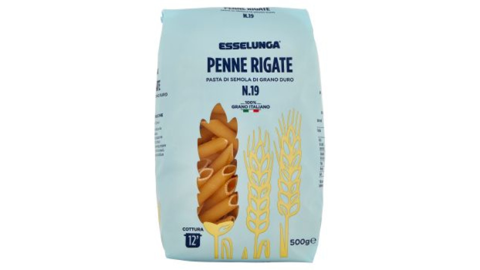 Esselunga, Penne Rigate n. 19 pasta di semola di grano duro