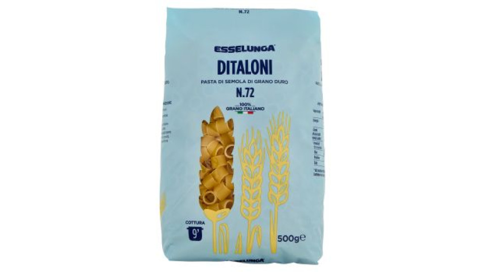 Esselunga, Ditaloni n. 72 pasta di semola di grano duro