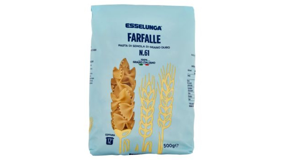 Esselunga, Farfalle n. 61 pasta di semola di grano duro