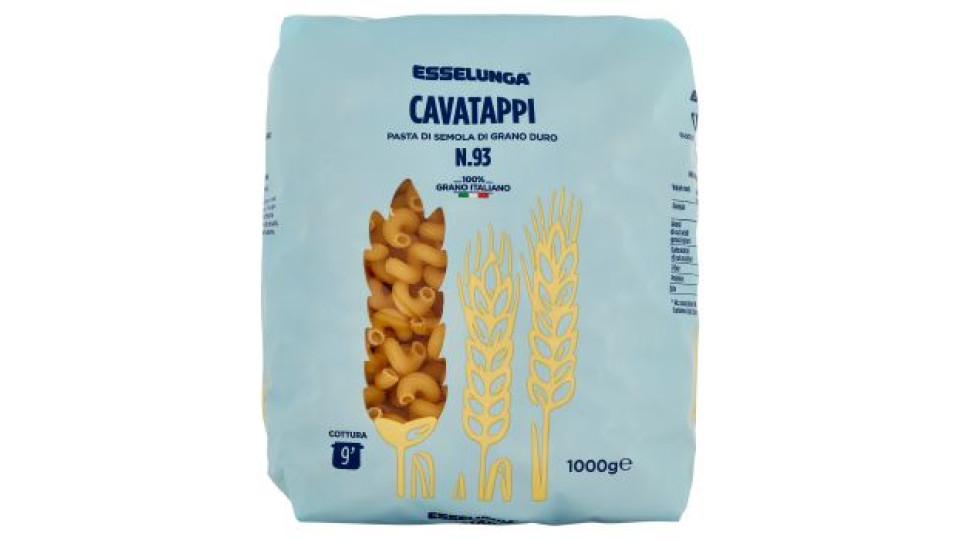 Esselunga, Cavatappi n. 93 pasta semola di grano duro