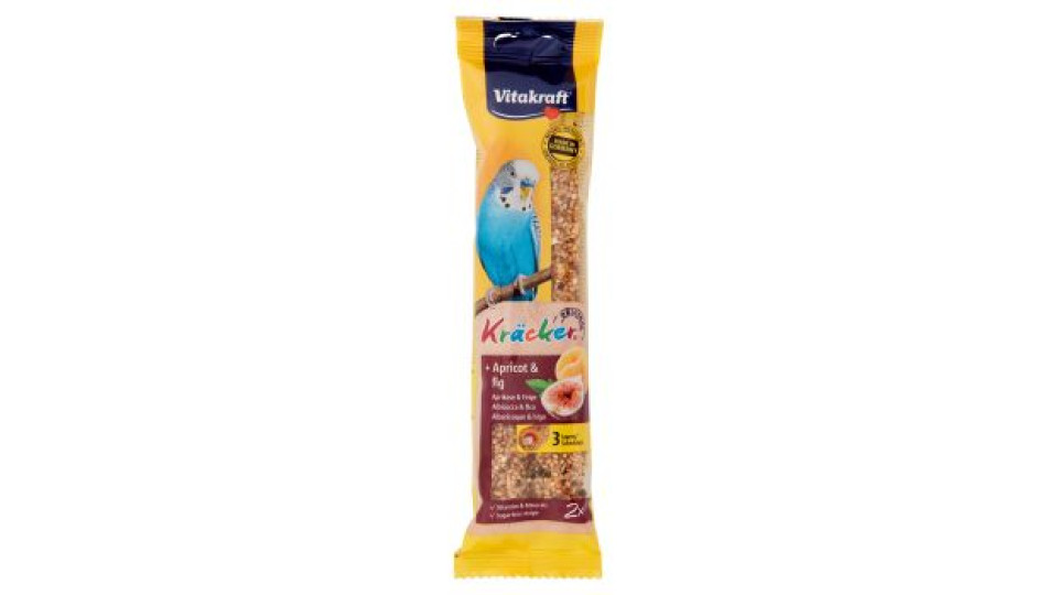 Vitakraft, appagallini ondulati Kräcker Original + albicocca & fico