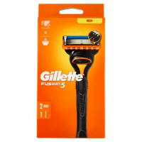 Gillette Rasoio Uomo Fusion5 a 5 lame, 1 Manico + 2 Lamette Barba