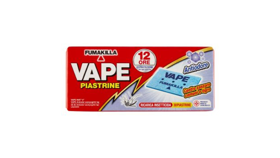 VAPE Piastrine Antiodore 30 pz