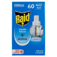 Raid Liquido Elettrico Ricarica, 60 Notti, Classica, 36 ml