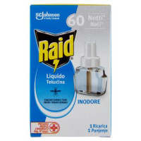 Raid Liquido Elettrico Ricarica, 60 Notti, Inodore, 36 ml