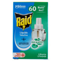 Raid Liquido Elettrico Ricarica, 60 Notti, Eucalipto, 36 ml