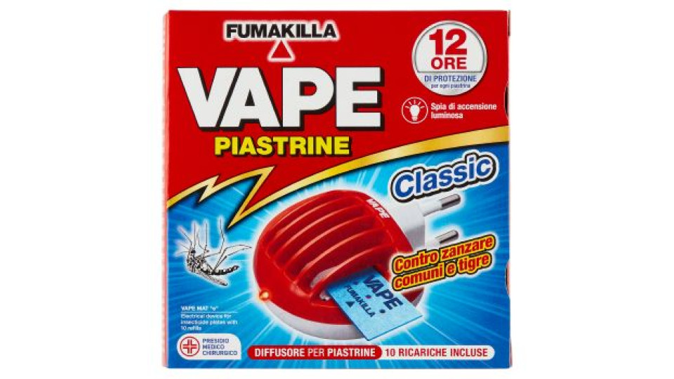 VAPE Elettroemanatore Piastrine Classic + 10 Ricariche