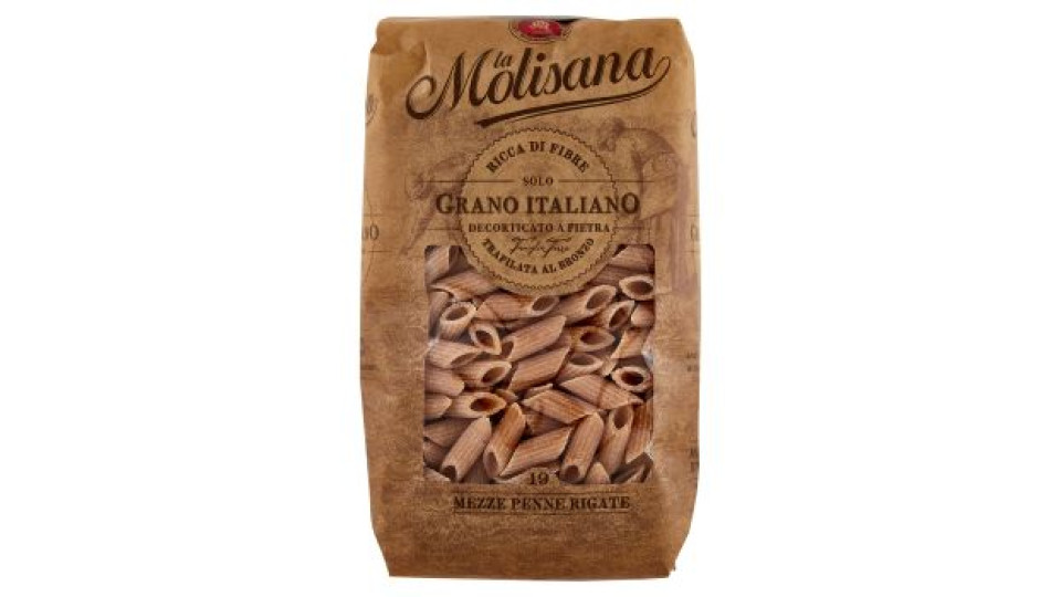 La Molisana, Mezze Penne rigate n. 19 pasta di semola integrale di grano duro