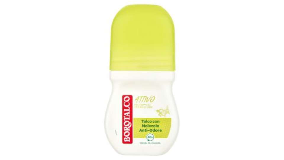 Borotalco Active Profumo di Cedro e Lime Deo Roll On 0% Alcool