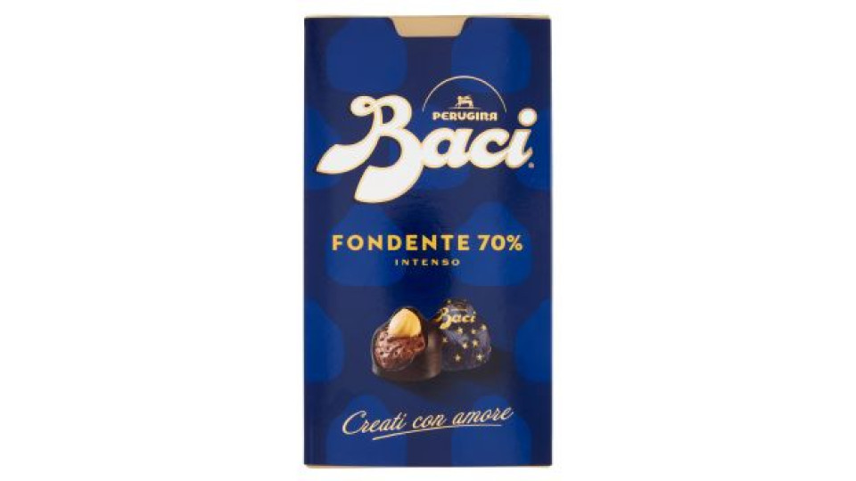 BACI PERUGINA Fondente 70% Cioccolatini Fondenti ripieni al Gianduia Scatola 200g