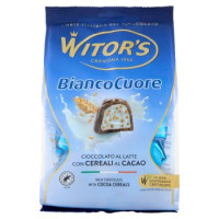 Witor's Bianco Cuore Cioccolato al latte con crema al latte e cereali