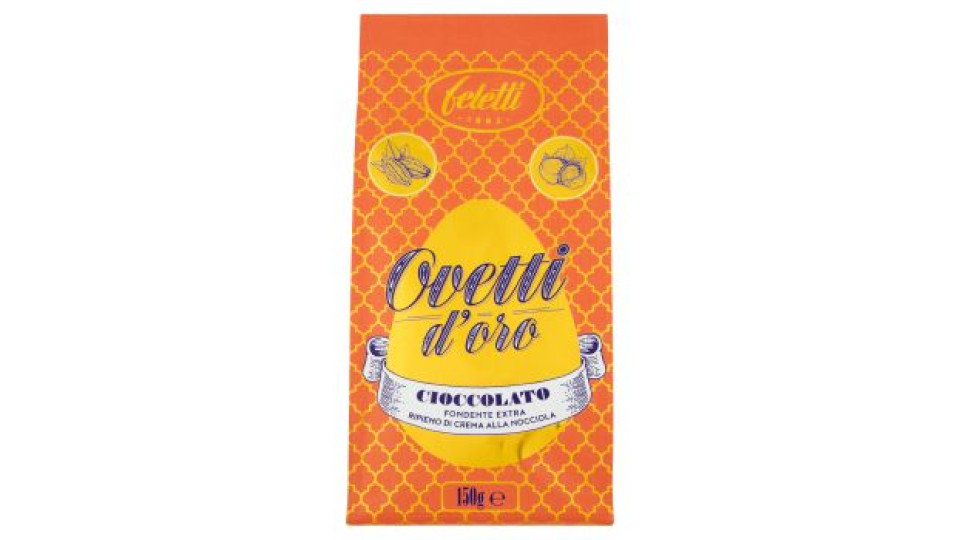 Feletti gli Ovetti di cioccolato extra fondente con cuore di crema nocciola