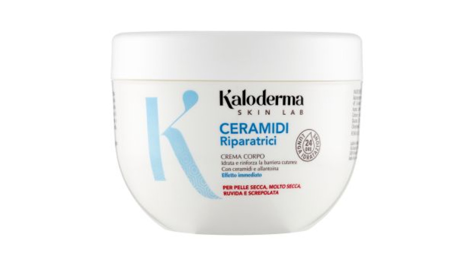 Kaloderma Ceramidi Riparatrici Crema Corpo per Pelle Secca, Molto Secca, Ruvida e Screpolata 450 ml