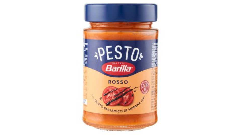 Barilla Pesto Rosso Aceto Balsamico Modena Condimento e Sugo per Pasta 200 g