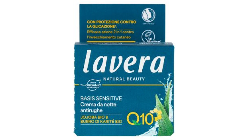 Lavera Bio Basis Sensitiv Crema da notte antirughe Q10