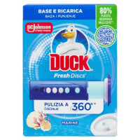 DUCK Fresh Discs Base per Dischi Gel Igienizzanti WC, Profumo Marine, Confezione da 1 Applicatore, 1 Tubo