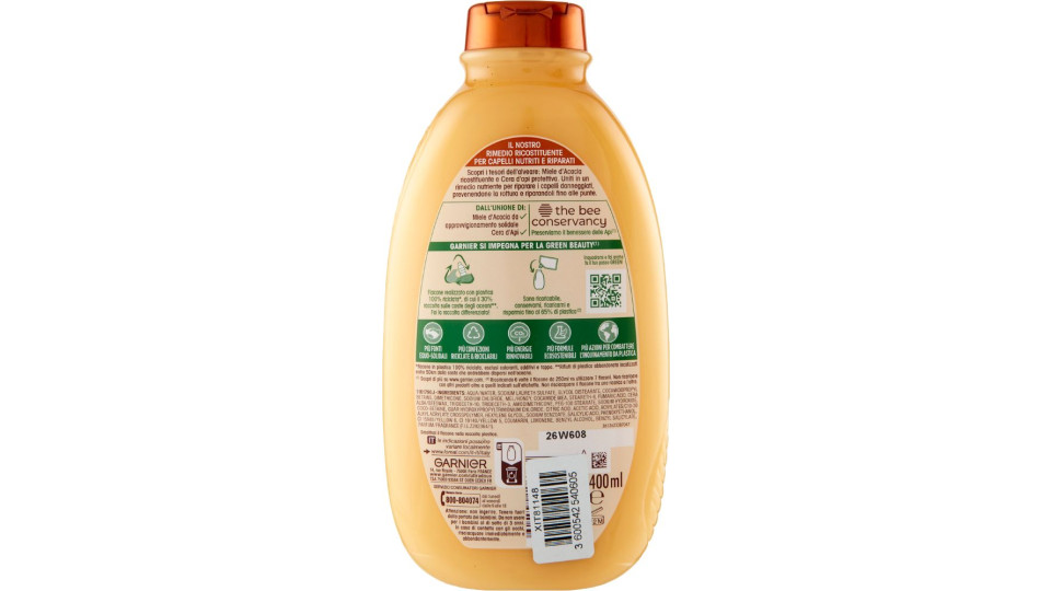 Garnier, Ultra Dolce Ricostituente Tesori di miele con pappa reale e propoli shampoo