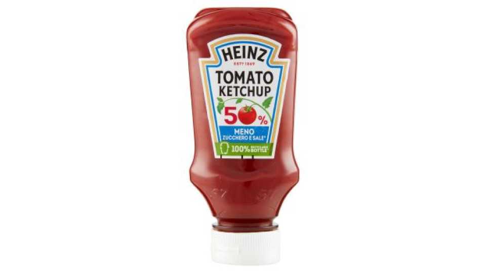 Heinz, tomato ketchup 50% in meno di zucchero e sale