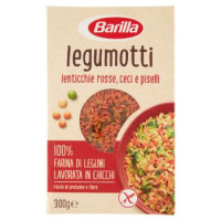 Barilla, Legumotti 100% farina di Legumi lenticchie rosse ceci e piselli lavorati in chicchi