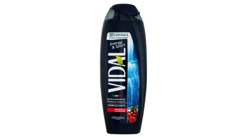 Vidal - Doccia Shampoo Energizzante, Ginseng e Guarana'
