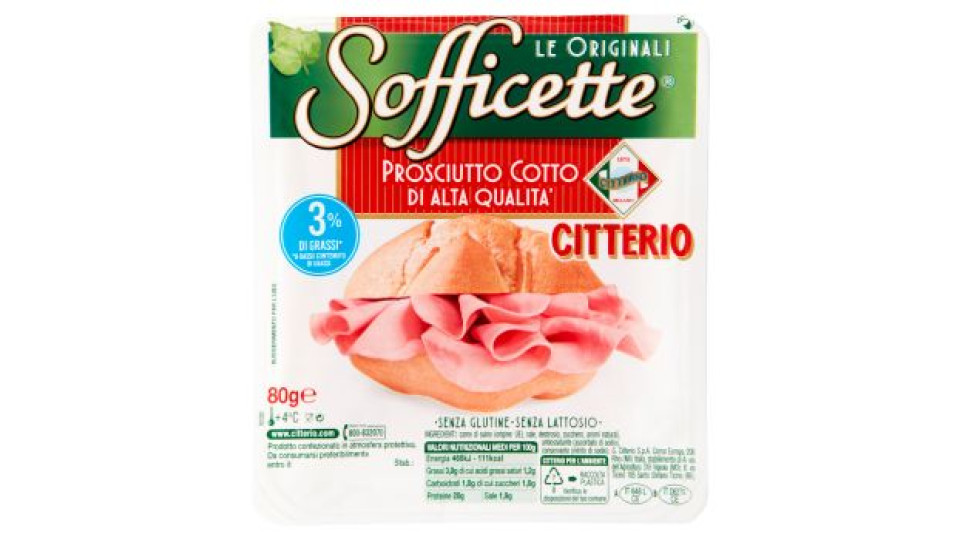 Citterio Sofficette Prosciutto cotto di alta qualità