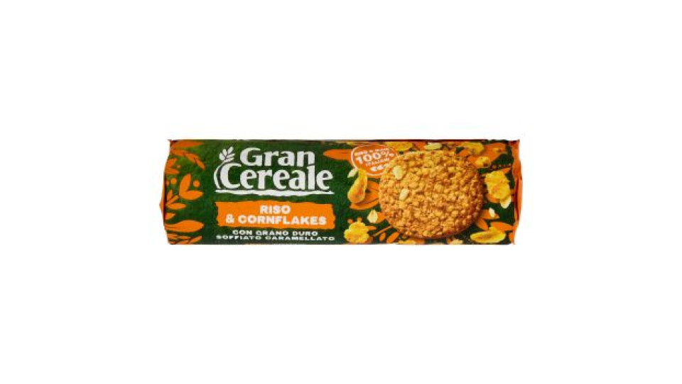 Gran Cereale Biscotti Gran cereale Riso e Cornflakes Biscotti Tubo 230 g