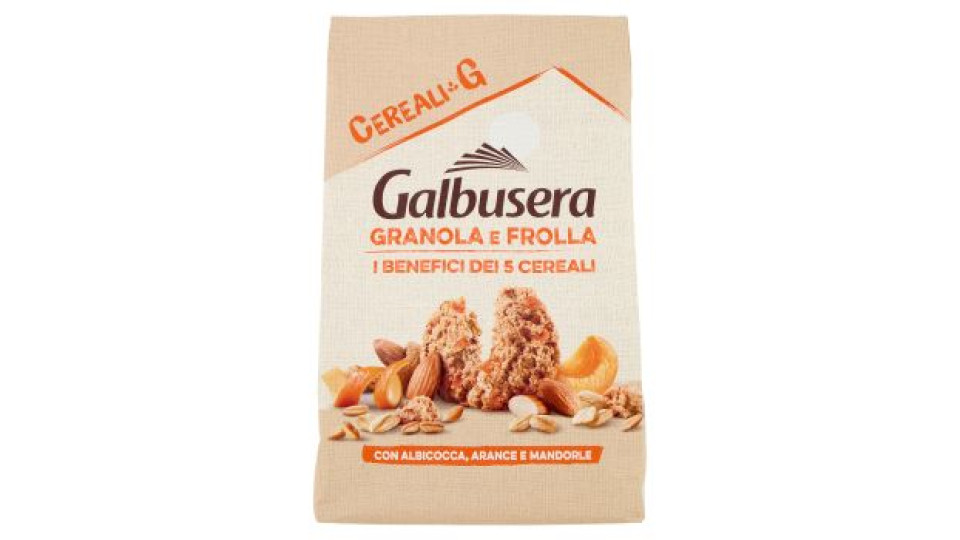 Galbusera Cereali G Granola e Frolla con Albicocca, Arancia e Mandorle 300 g