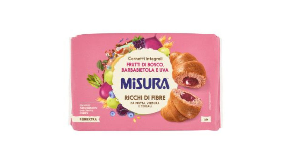 Misura CORNETTI INTEGRALI FRUTTI DI BOSCO UVA E BARBABIETOLA